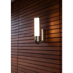 Applique Murale D'Exterieur Lutec Elara Led Acier Inoxydable, 1 Lumiere, Detecteur De Mouvement