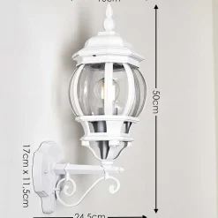 Applique Murale D'Exterieur Lentua Blanc, 1 Lumiere
