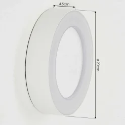 Applique Murale D'Exterieur Paleroo Led Blanc, 1 Lumiere