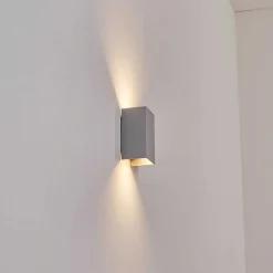 Applique Murale D'Exterieur Tamarin Led Gris, 1 Lumiere