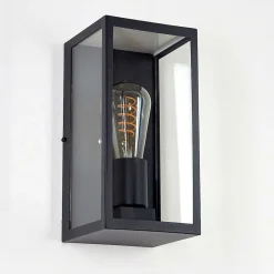 Applique Murale D'Exterieur Hamra Noir, 1 Lumiere