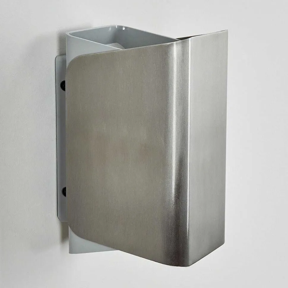 Applique Murale D'Exterieur Bafueiras Led Nickel Mat, Blanc, 1 Lumiere, Telecommandes, Changeur De Couleurs