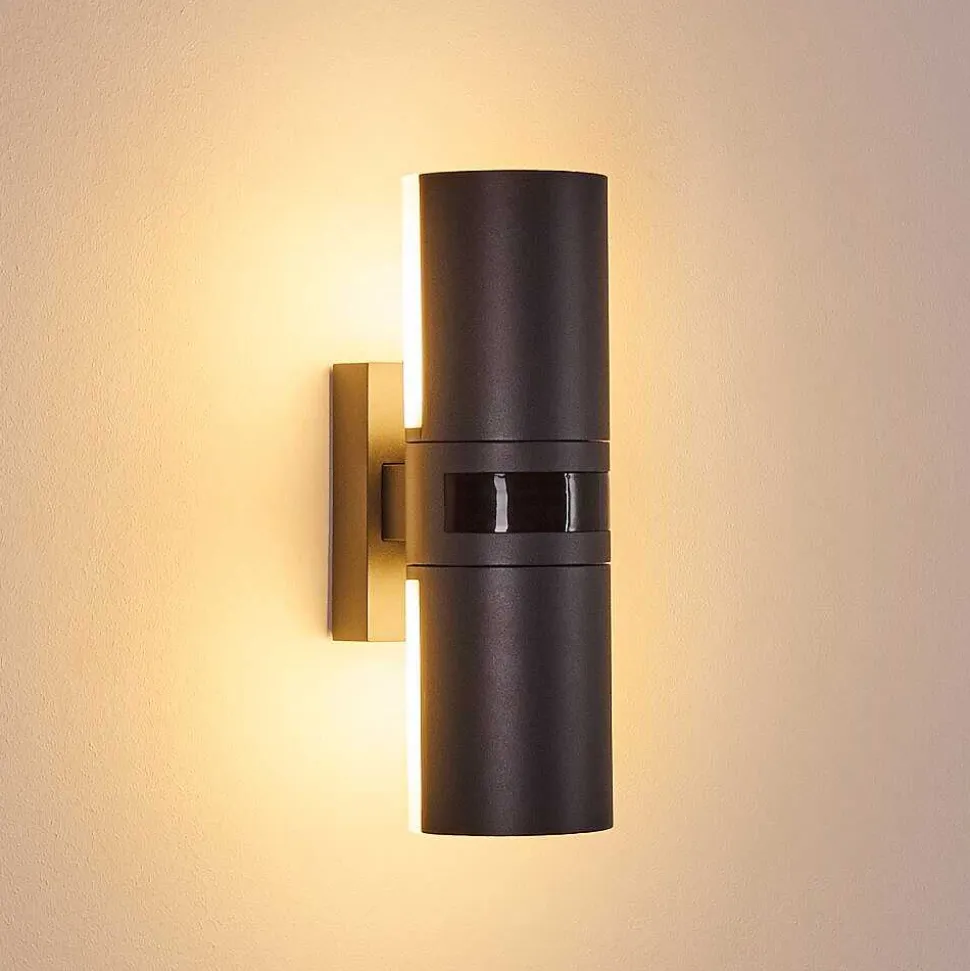 Applique Murale D'Exterieur Baulund Led Anthracite, 1 Lumiere, Detecteur De Mouvement