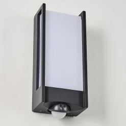 Applique Murale D'Exterieur Skove Led Anthracite, 1 Lumiere, Detecteur De Mouvement