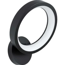 Applique Murale Eglo Marghera Led Noir, 1 Lumiere, Changeur De Couleurs