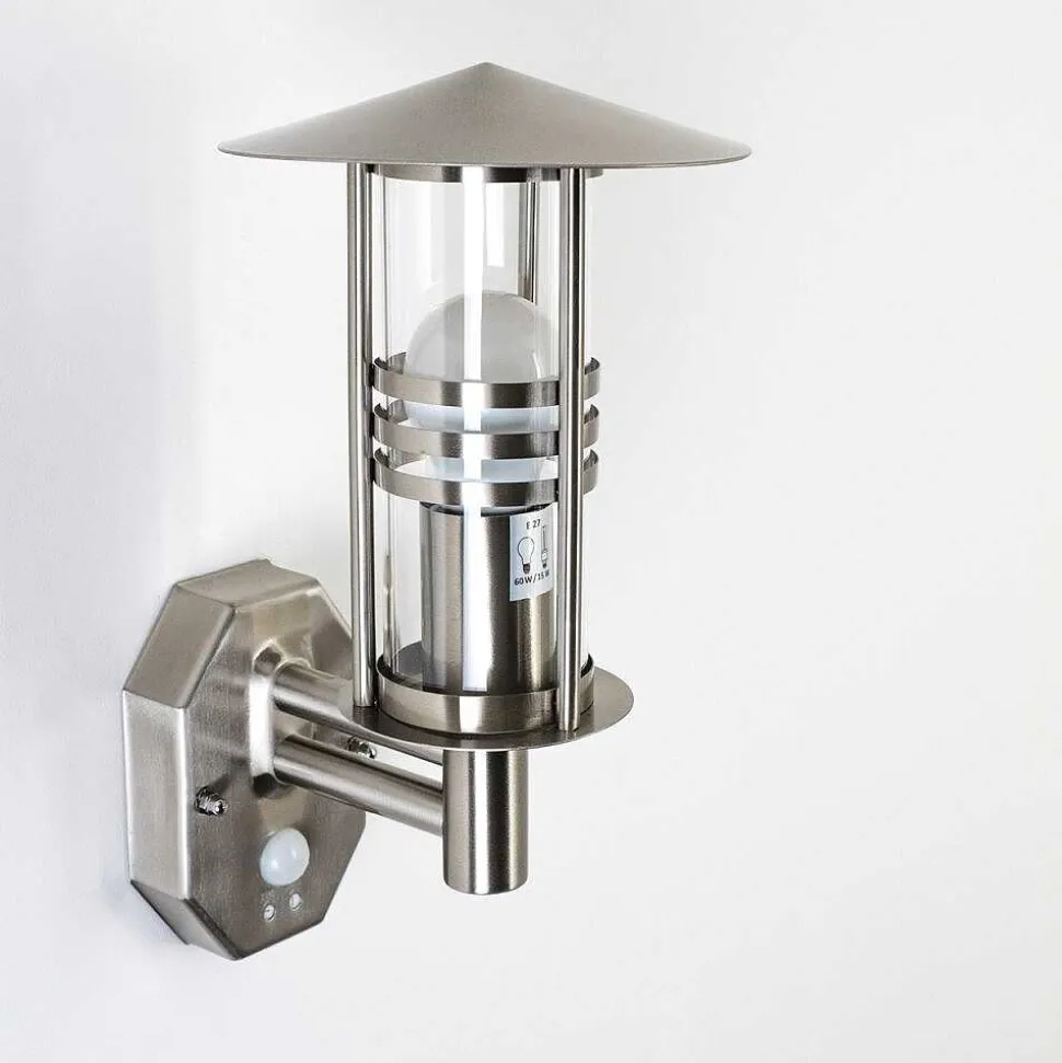 Applique Murale Forli Acier Inoxydable, 1 Lumiere, Detecteur De Mouvement