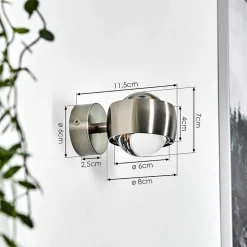 Applique Murale Hofstein Sapri Nickel Mat, 1 Lumiere