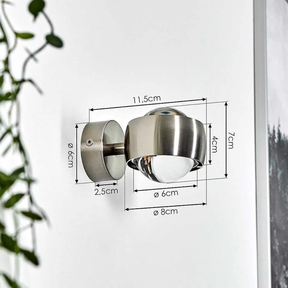 Applique Murale Hofstein Sapri Nickel Mat, 1 Lumiere
