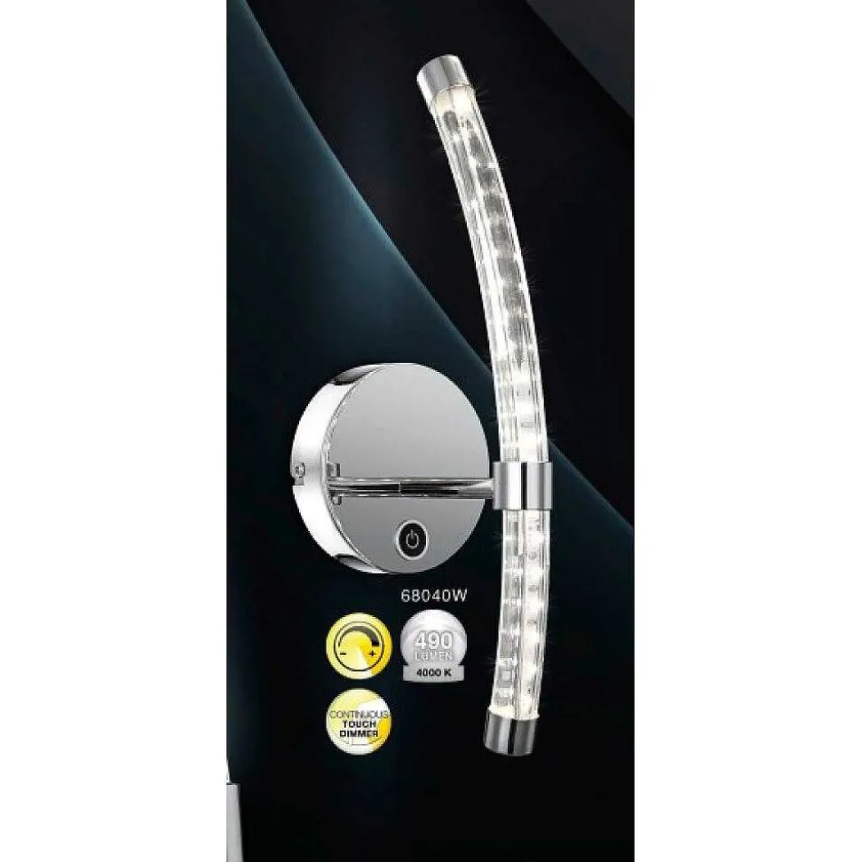 Applique Murale Hyperion Chrome, 1 Lumiere