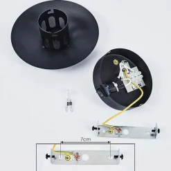 Applique Murale Mezia Led Noir, 1 Lumiere
