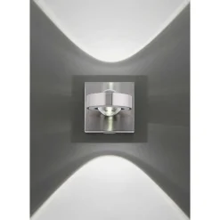Applique Murale Paul Neuhaus Q-Mia Led Argente, 2 Lumieres, Telecommandes, Changeur De Couleurs