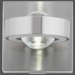 Applique Murale Paul Neuhaus Q-Mia Led Argente, 2 Lumieres, Telecommandes, Changeur De Couleurs