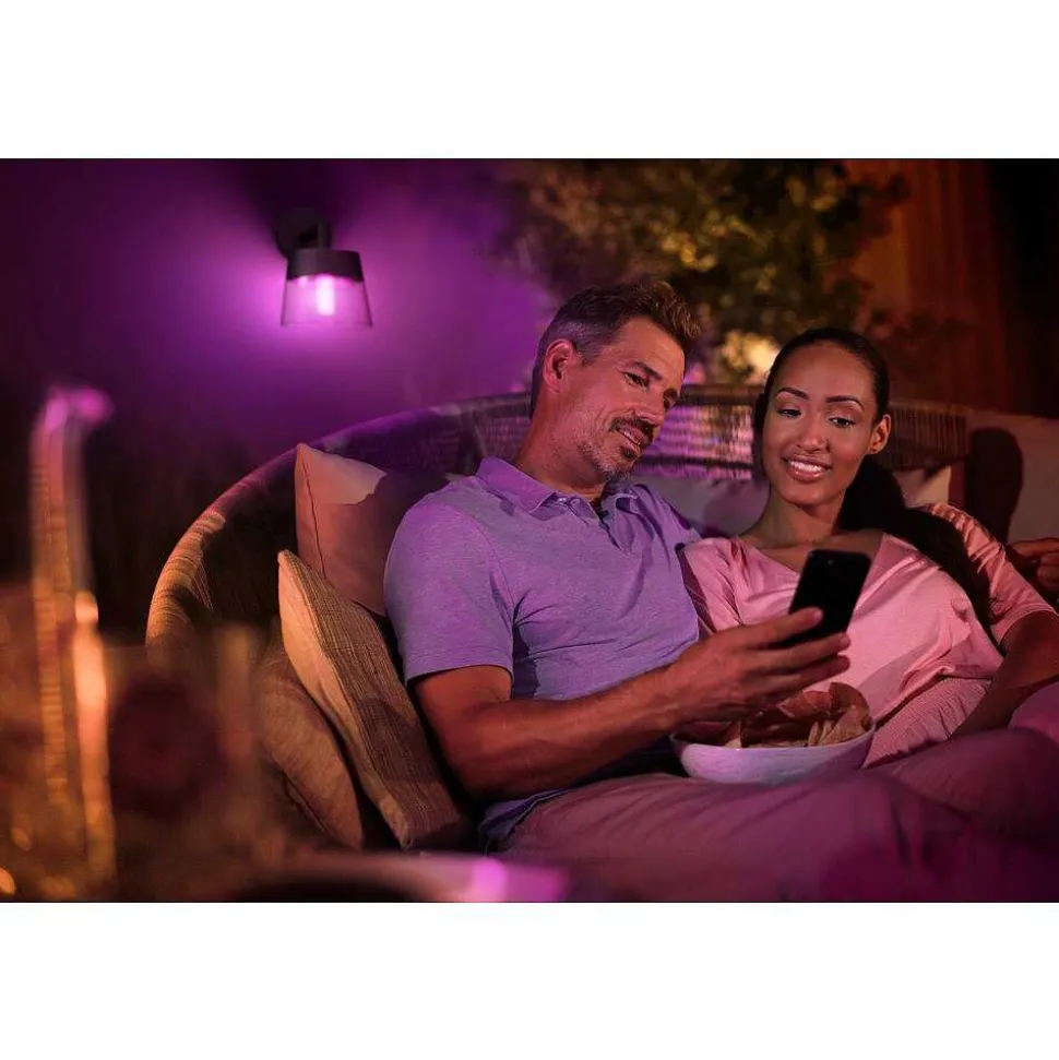 Applique Murale Philips Hue White & Color Ambiance Attract Led Noir, 1 Lumiere