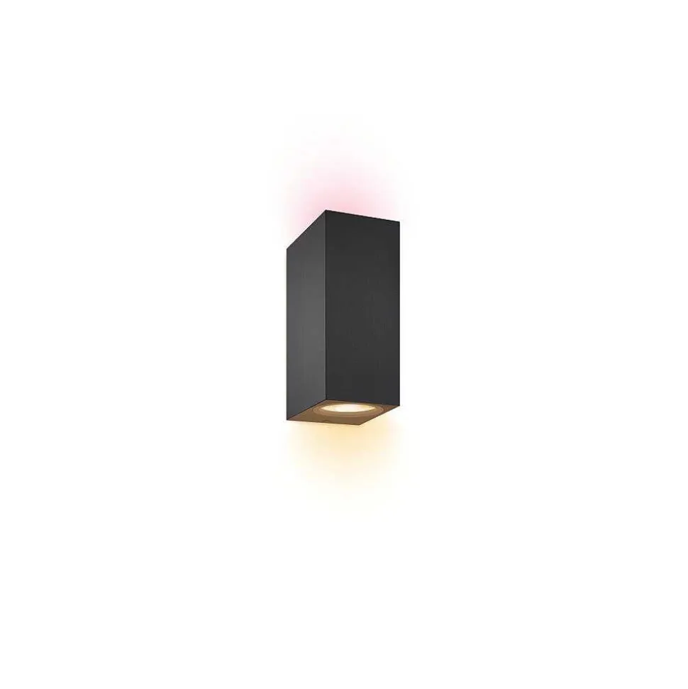 Applique Murale Philips Wiz Up&Down Led Noir, 2 Lumieres, Changeur De Couleurs