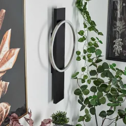 Applique Murale Pompu Led Noir, 1 Lumiere