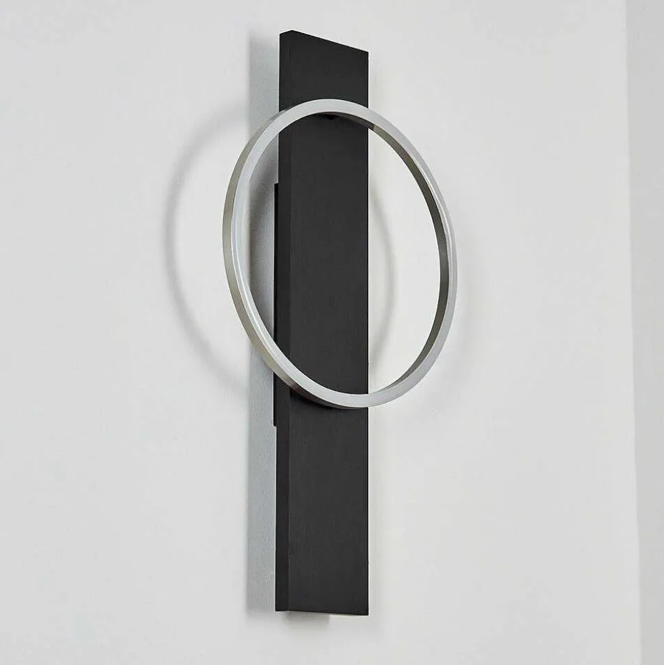 Applique Murale Pompu Led Noir, 1 Lumiere