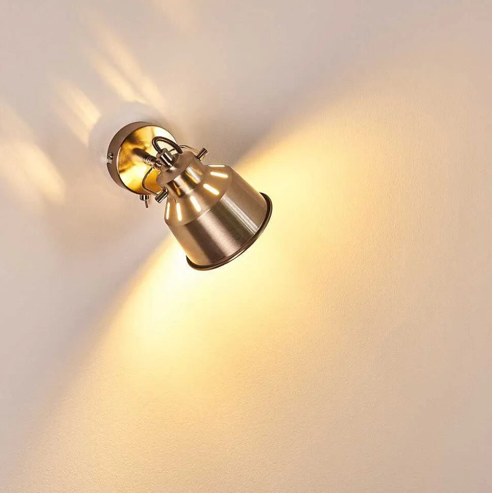 Applique Murale Safari Chrome Brosse, 1 Lumiere