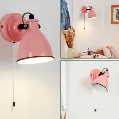 Applique Murale Selki Rose, Noir, 1 Lumiere