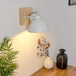 Applique Murale Svanfolk Brun, Blanc, 1 Lumiere
