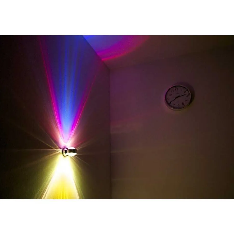 Applique Murale Top-Light Pukwall Led Noir, 2 Lumieres