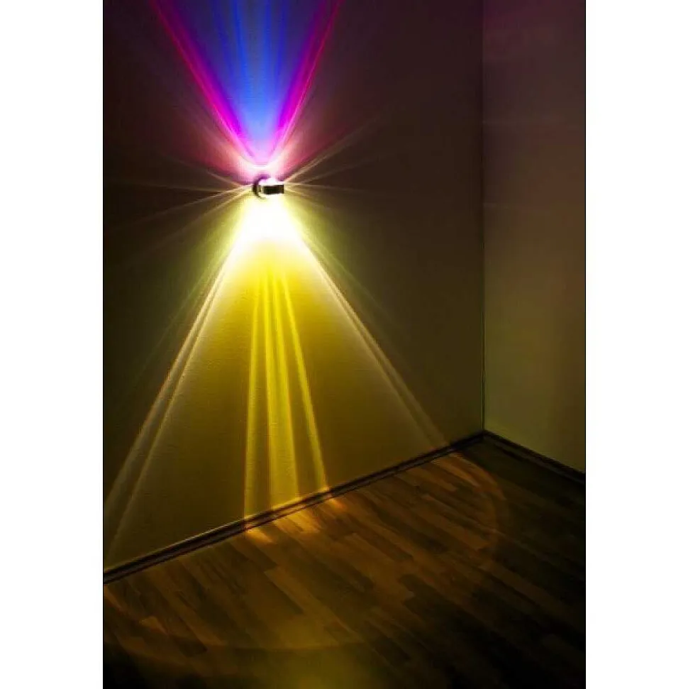 Applique Murale Top-Light Pukwall Led Noir, 2 Lumieres