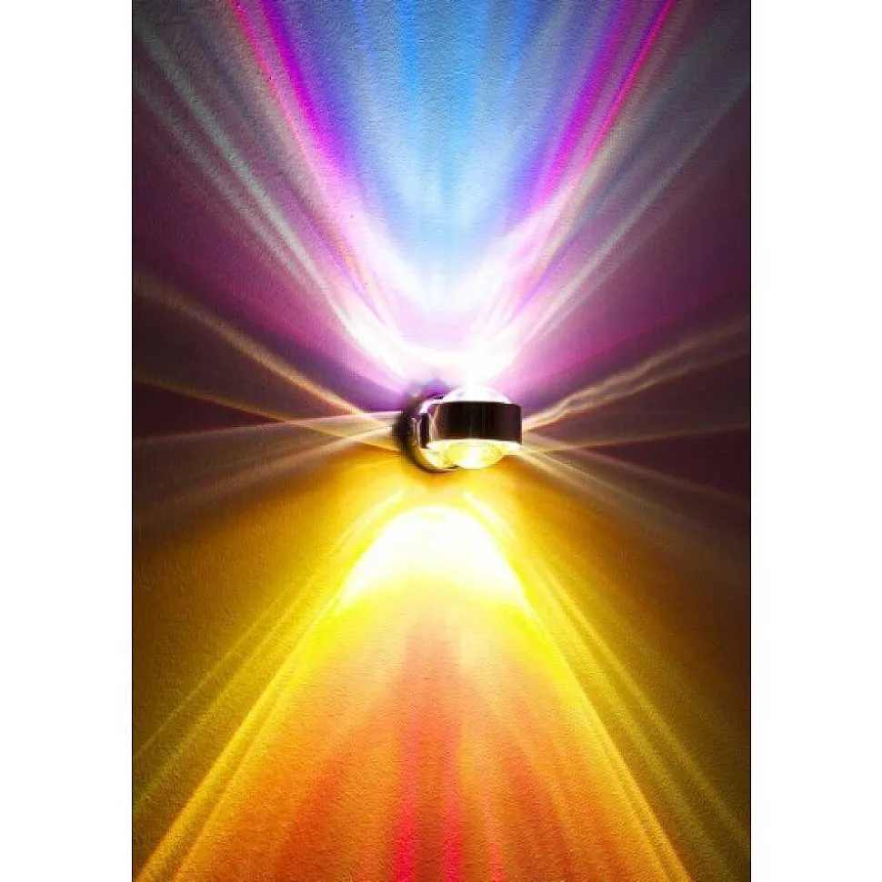 Applique Murale Top-Light Pukwall Led Chrome, 2 Lumieres