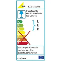 Applique Murale Trio 2220 Led Chrome, 1 Lumiere