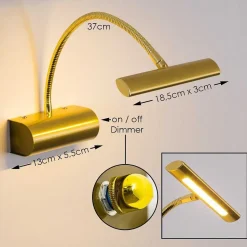 Applique Murale Trio Curtis Led Laiton, 1 Lumiere