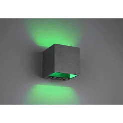Applique Murale Trio Figo Led Noir, 1 Lumiere, Telecommandes, Changeur De Couleurs