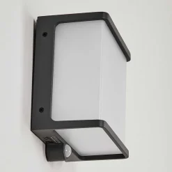 Applique Solaire Burseryd Led Noir, 1 Lumiere, Detecteur De Mouvement