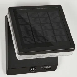 Applique Solaire Lonquimai Led Noir, 1 Lumiere, Detecteur De Mouvement