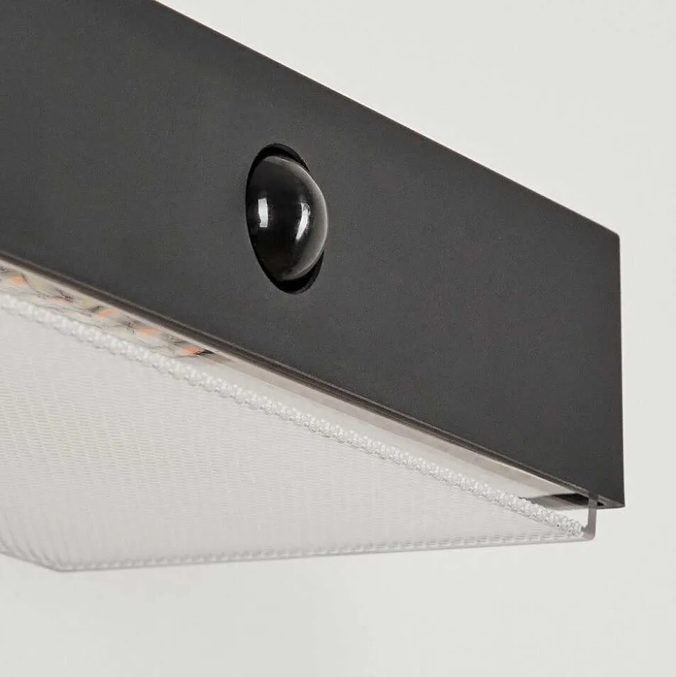 Applique Solaire Seilhac Led Noir, 1 Lumiere, Detecteur De Mouvement