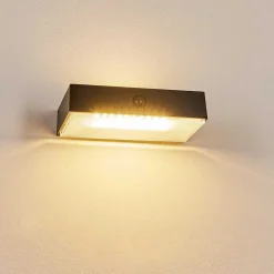 Applique Solaire Seilhac Led Noir, 1 Lumiere, Detecteur De Mouvement