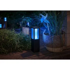Borne D'Éclairage, Kit D'Extension Philips Hue Ambiance White & Color Impress Led Noir, 1 Lumiere, Changeur De Couleurs