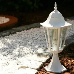 Borne D'Éclairage Lutec Bristol Blanc, 1 Lumiere