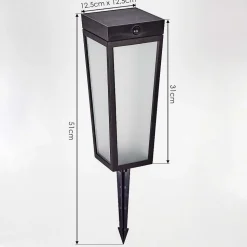 Borne Lumineuse Begg Led Noir, 1 Lumiere, Detecteur De Mouvement, Changeur De Couleurs