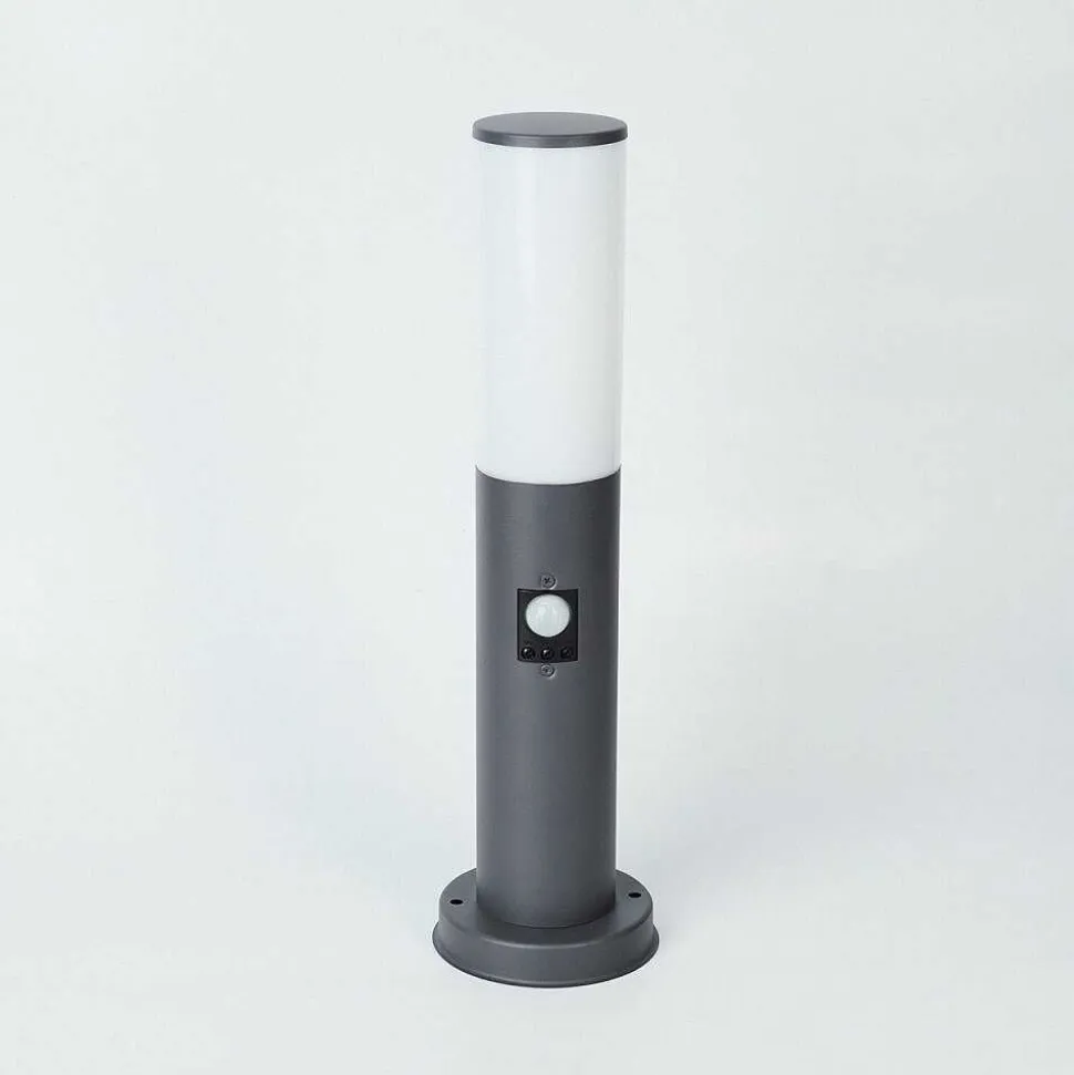 Borne Lumineuse Caserta Anthracite, 1 Lumiere, Detecteur De Mouvement