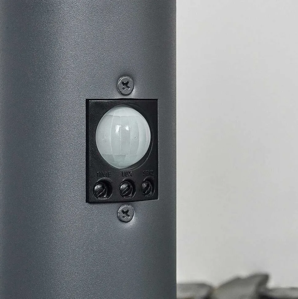 Borne Lumineuse Caserta Anthracite, 1 Lumiere, Detecteur De Mouvement