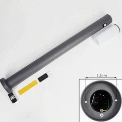 Borne Lumineuse Caserta Anthracite, 1 Lumiere, Detecteur De Mouvement