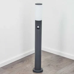 Borne Lumineuse Caserta Anthracite, 1 Lumiere, Detecteur De Mouvement