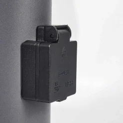 Borne Lumineuse Caserta Anthracite, 1 Lumiere, Detecteur De Mouvement