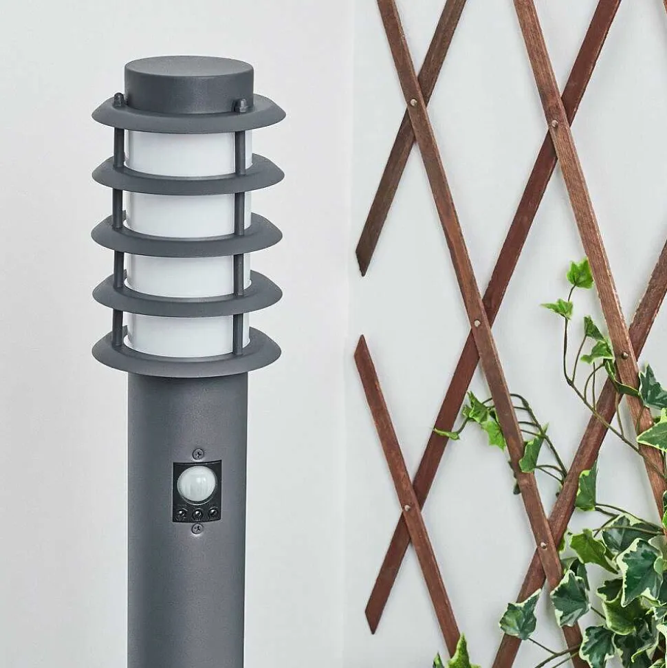 Borne Lumineuse Caserta Anthracite, 1 Lumiere, Detecteur De Mouvement