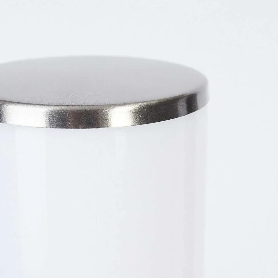 Borne Lumineuse Caserta Nickel Mat, Blanc, 1 Lumiere