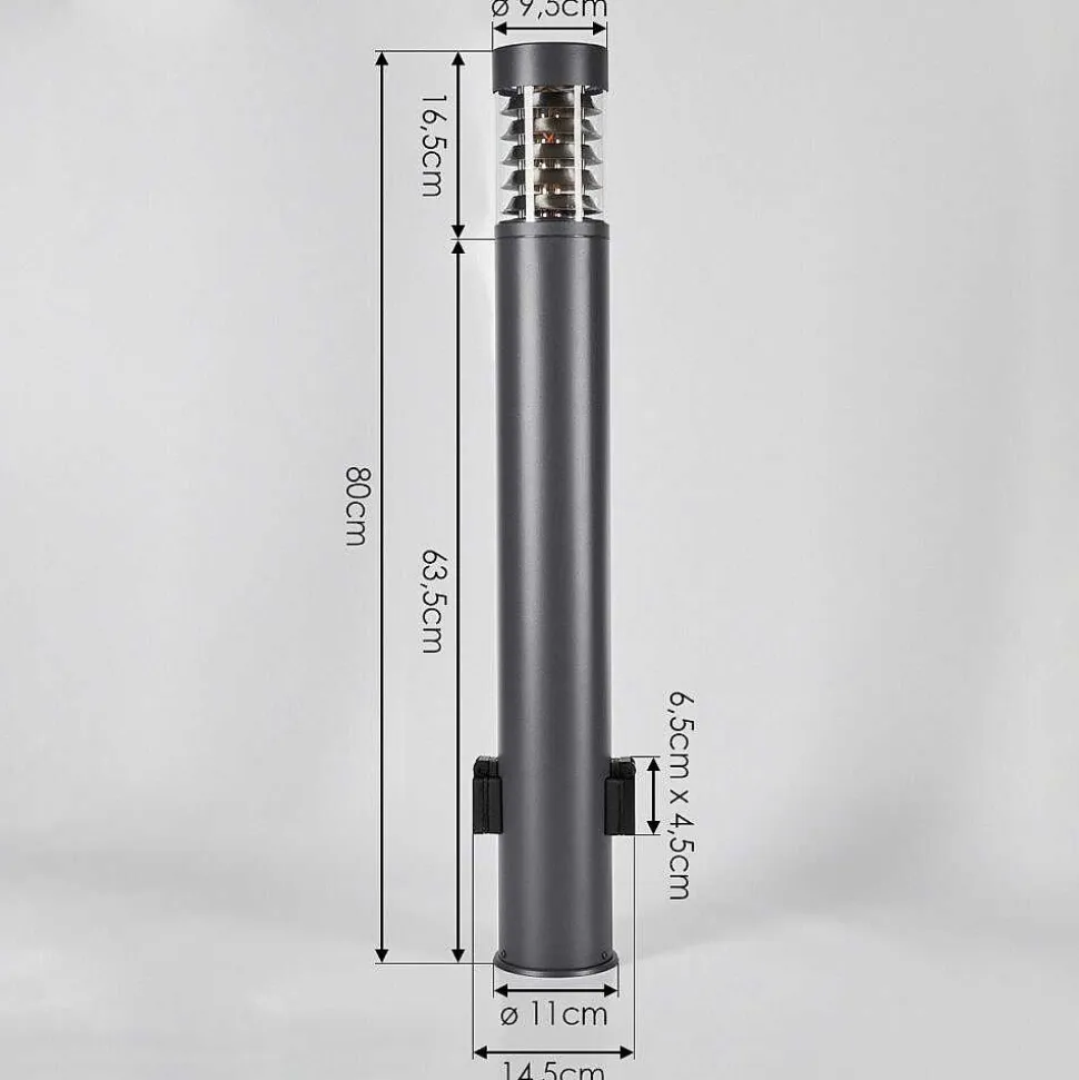 Borne Lumineuse Dakar Anthracite, 1 Lumiere