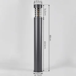 Borne Lumineuse Dakar Anthracite, 1 Lumiere