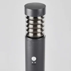 Borne Lumineuse Dakar Anthracite, 1 Lumiere, Detecteur De Mouvement