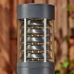 Borne Lumineuse Dakar Anthracite, 1 Lumiere, Detecteur De Mouvement