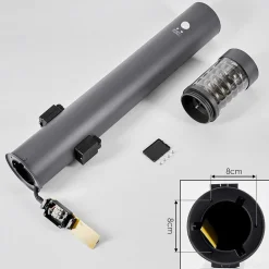 Borne Lumineuse Dakar Anthracite, 1 Lumiere, Detecteur De Mouvement