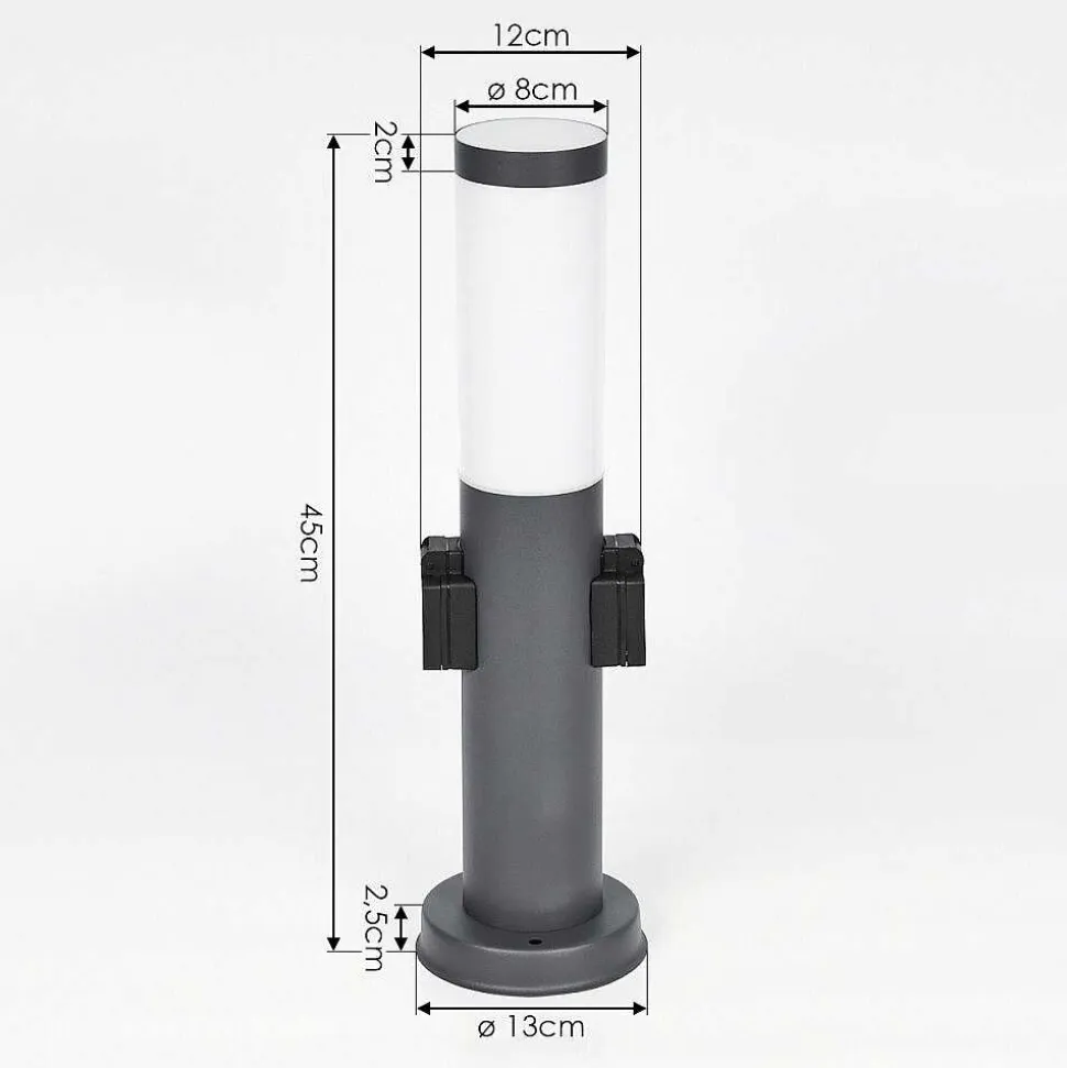 Borne Lumineuse Gaborone Anthracite, 1 Lumiere