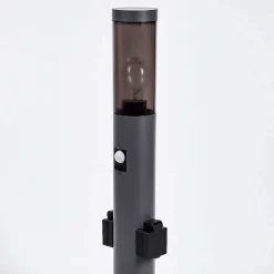 Borne Lumineuse Gaborone Anthracite, 1 Lumiere, Detecteur De Mouvement
